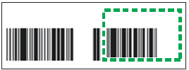 A close-up of a bar code

Description automatically generated